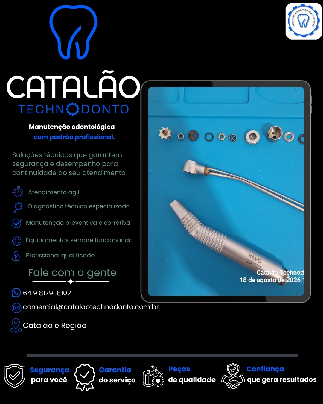 Material de divulgação da Catalão Technodonto.