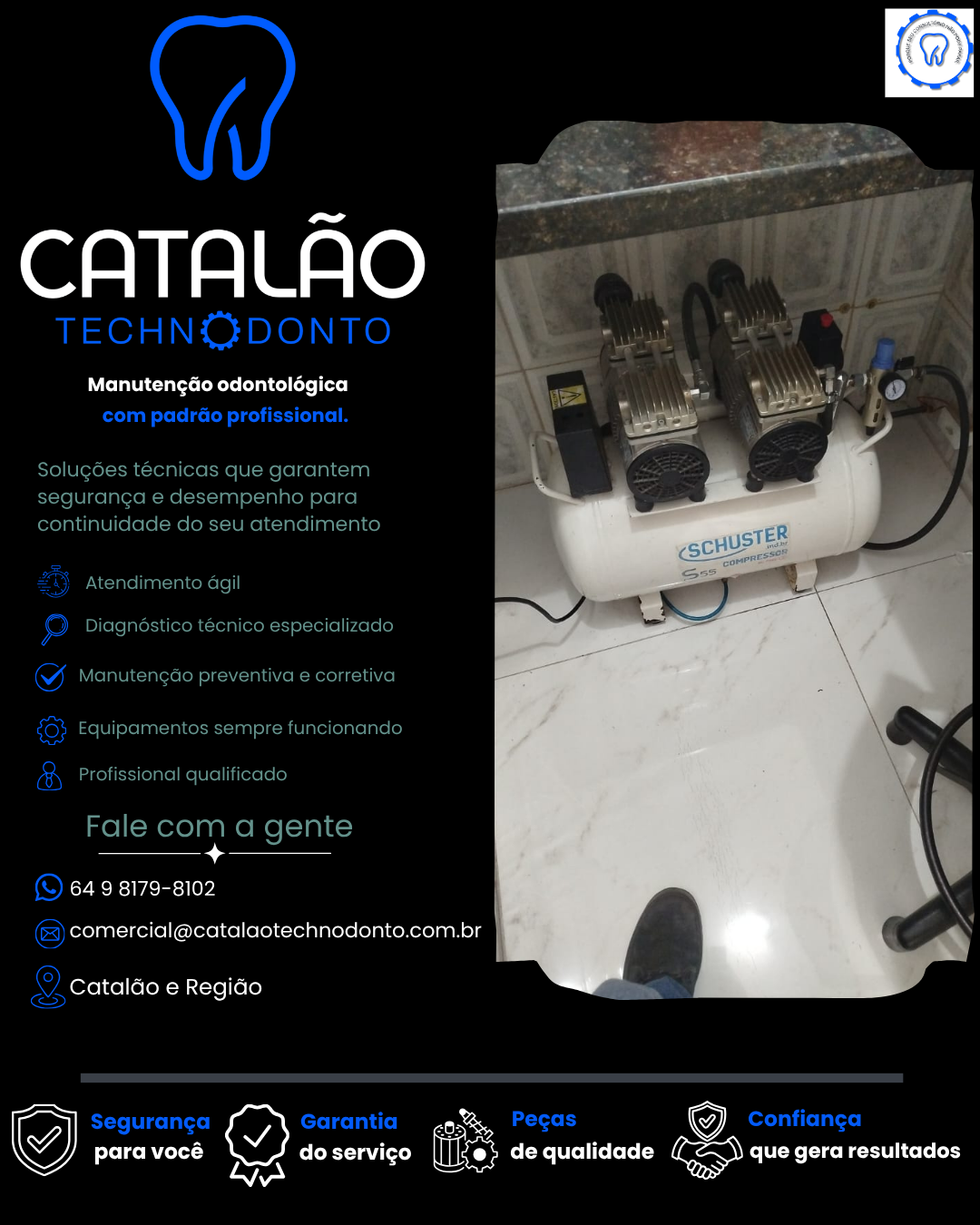 Material de divulgação da Catalão Technodonto.